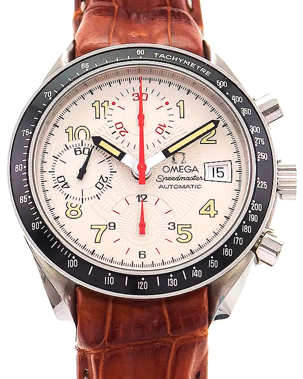 Omega Speedmaster Date 41MM White Dial Leather Strap (3813.33)