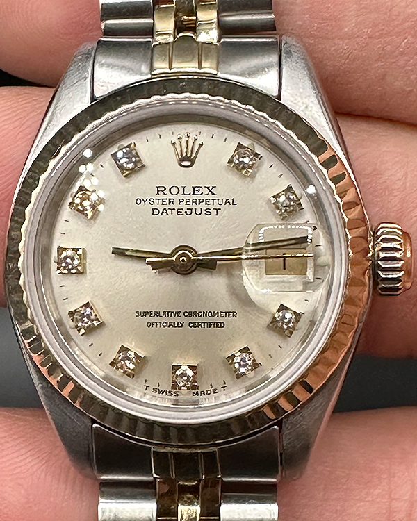 1982 Rolex Lady-Datejust 26MM Silver Dial Two-Tone Jubilee Bracelet (6917)