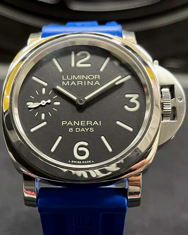 2017 Panerai Luminor Marina 8 Days 44MM Black Dial Rubber Strap (PAM00510)