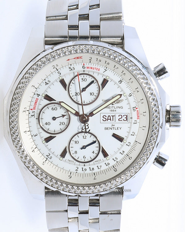 Breitling Bentley GT 45MM Silver Dial Steel Bracelet (A13362)