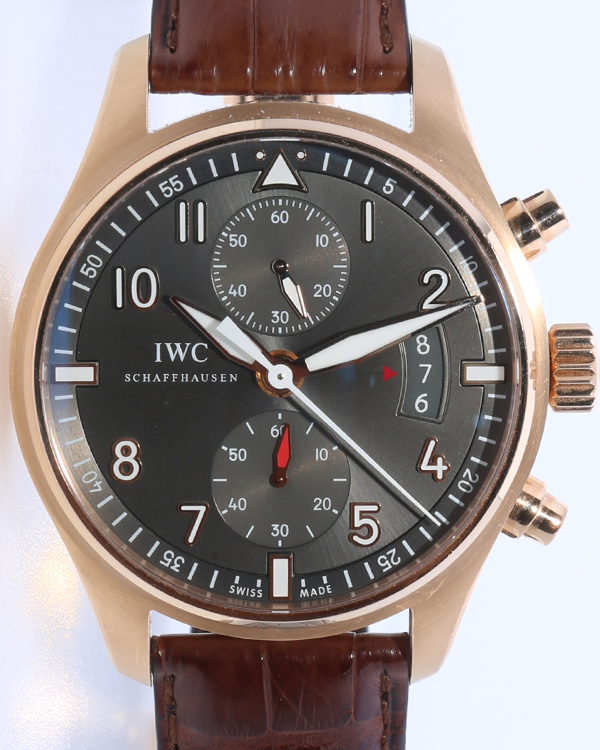 2017 IWC Schaffhausen Pilot Spitfire Mark XV 43MM Grey Dial Leather Strap (IW387803)