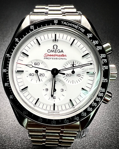 2024 Omega Speedmaster Professional Moonwatch 42MM White Dial Steel Bracelet (310.30.42.50.04.001)