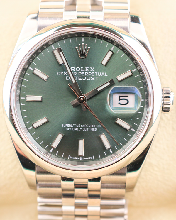 2023 Rolex Datejust 36MM Green Dial Jubilee Bracelet (126200)