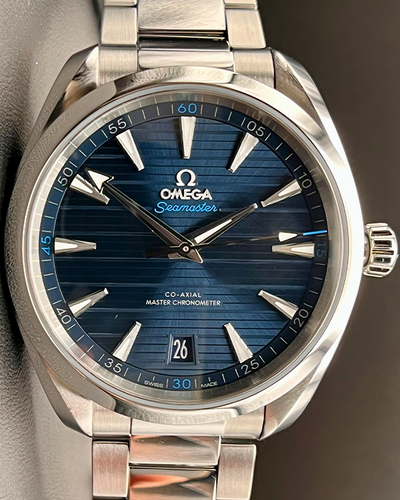 2022 Omega Seamaster Aqua Terra 41MM Blue Dial Steel Bracelet (220.10.41.21.03.001)