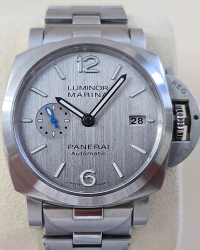 No Reserve - 2019 Panerai Luminor Marina 1950 3 Days Automatic 42MM Silver Dial Steel Bracelet (PAM00977)