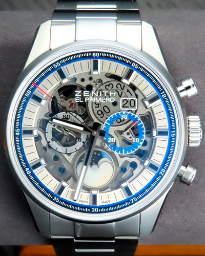 2018 Zenith El Primero Chronomaster 45MM Skeleton Dial Steel Bracelet (03.2530.4047/78.M2530)