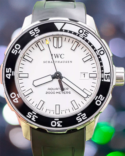 2015 IWC Schaffhausen Aquatimer Automatic 2000 44MM White Dial Rubber Strap (IW356811)