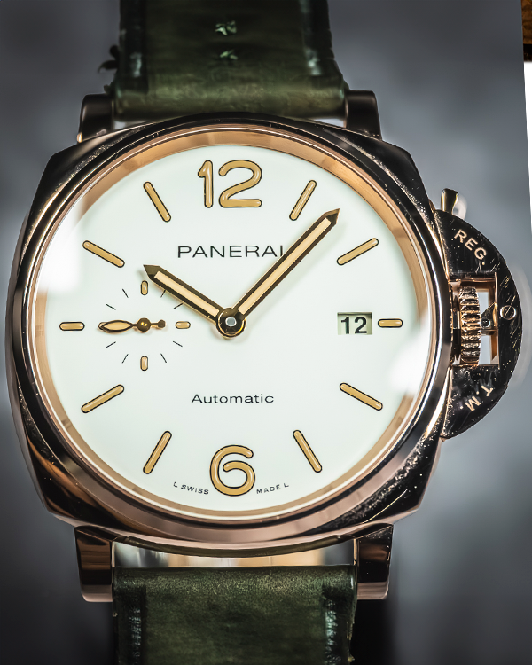 2021 Panerai Luminor Due L.E. 42MM White Dial Aftermarket Leather Strap (PAM01042)