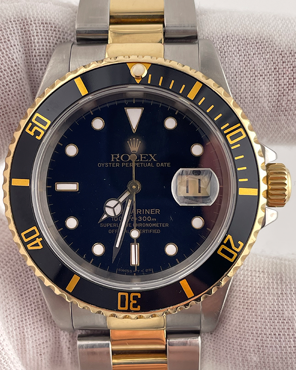 1997 (U Serial) Rolex Submariner Date 40MM Black Dial Two-Tone Oyster Bracelet (16613)