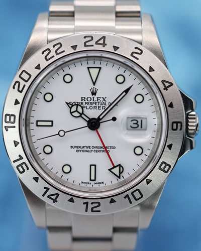 2004 (F Serial) Rolex Explorer II "Polar" 40MM White Dial Oyster Bracelet (16570)