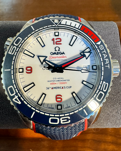 2021 Omega Seamaster Planet Ocean 600M America's Cup L.E. 43.5MM White Dial Rubber Strap (215.32.43.21.04.001)