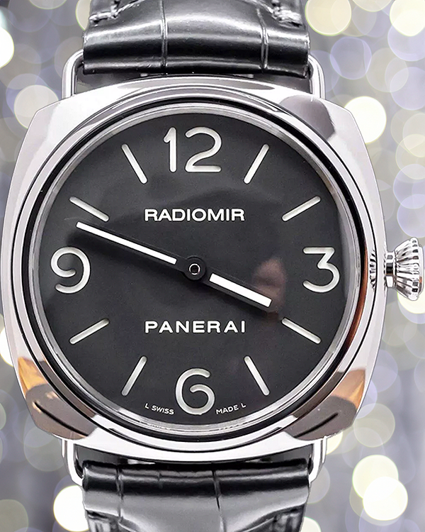 Panerai 210 Radiomir Base 45MM Black Dial Leather Strap (PAM00210)