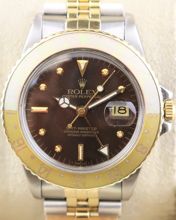 1979 (6.1 Mill. Serial) Rolex GMT-Master 40MM Brown Dial Two-Tone Jubilee Bracelet (16753)