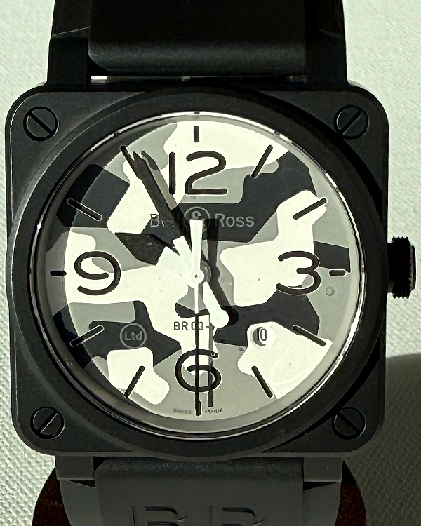 No Reserve - Bell & Ross BR 03-92 Diver L.E. 42MM Camo Dial Rubber Strap (BR0392-CG-CE/SCA)