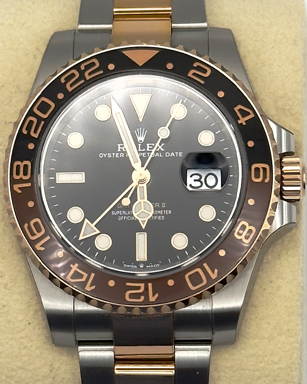 2022 Rolex GMT-Master II "Rootbeer" 40MM Black Dial Two-Tone Oyster Bracelet (126711CHNR)