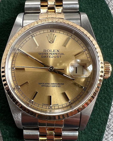 Rolex Datejust 36MM Champagne Dial Two-Tone Jubilee Bracelet (16233)