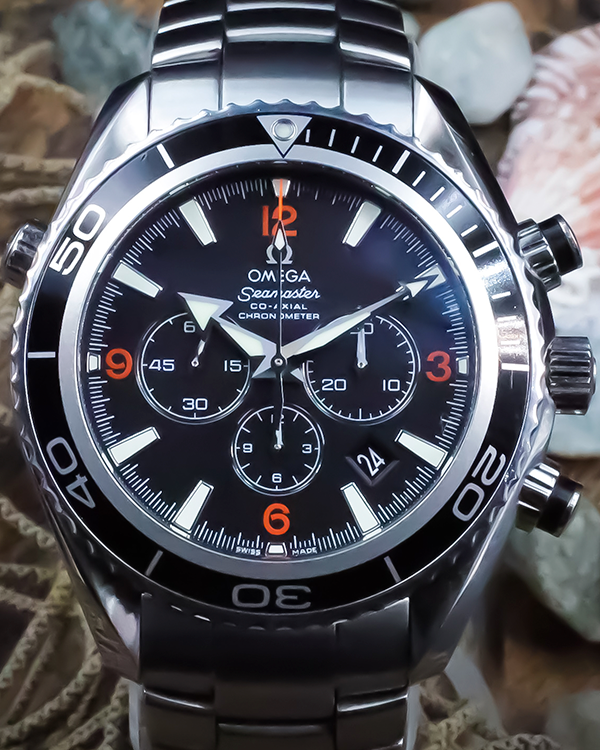 Omega Seamaster Planet Ocean Chronograph 45.5MM Black Dial Steel Bracelet (2210.51.00)