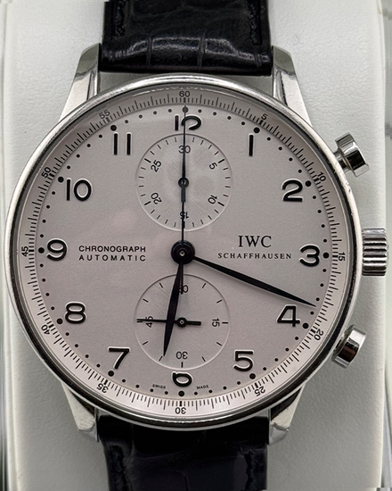 IWC Schaffhausen Portugieser 41MM Silver Dial Leather Strap (IW371445)
