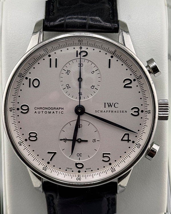 IWC Schaffhausen Portugieser 41MM Silver Dial Leather Strap (IW371445)