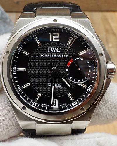 IWC Schaffhausen Big Ingenieur 45.5MM Black Dial Aftermarket Leather Strap (IW500501)