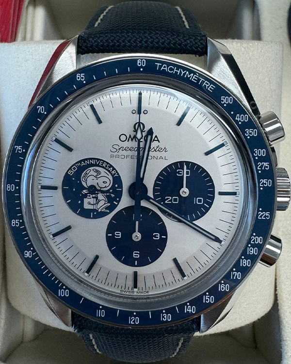 2023 Omega Speedmaster Anniversary Series “Silver Snoopy Award” 42MM Silver Dial Textile Strap (310.32.42.50.02.001)