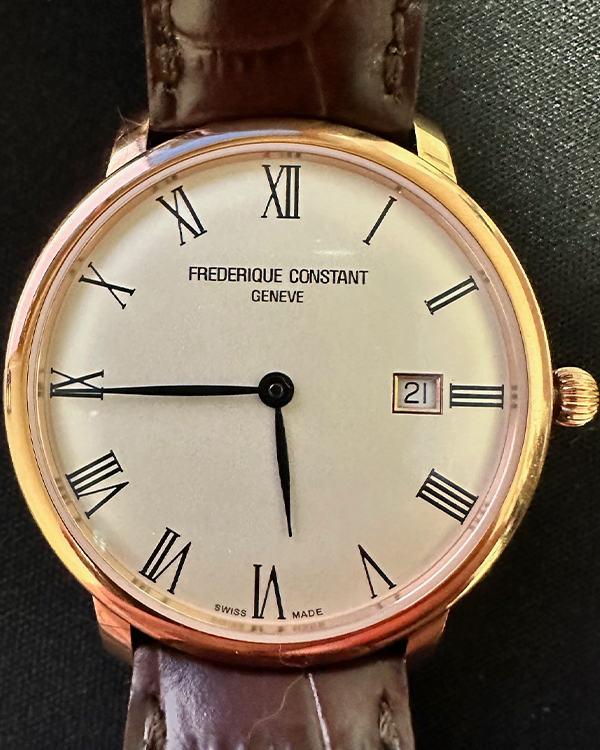 2023 Frederique Constant Slimline 40MM Silver Dial Leather Strap (FC-306MR4S4)