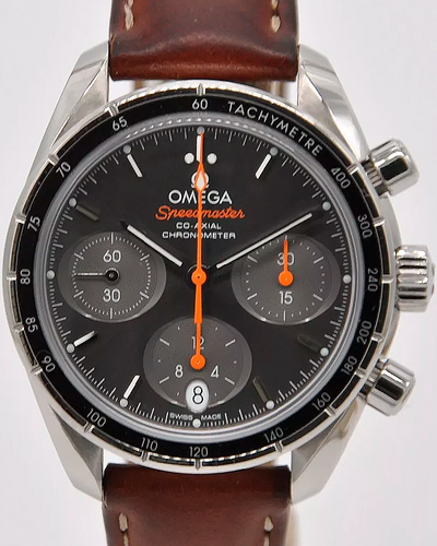 Omega Speedmaster 38MM Grey Dial Leather Strap (324.32.38.50.06.001)