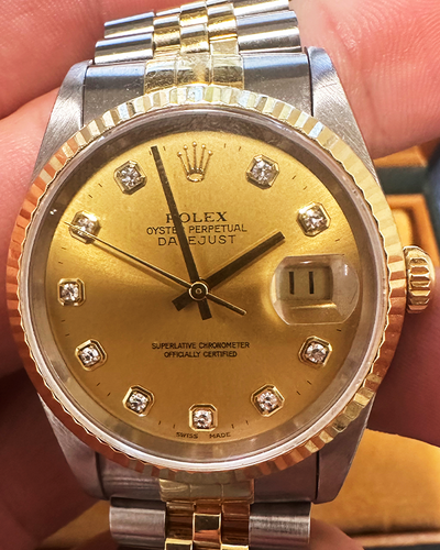 1995 (W Serial) Rolex Datejust 36MM Champagne Dial Two-Tone Jubilee Bracelet (116233)