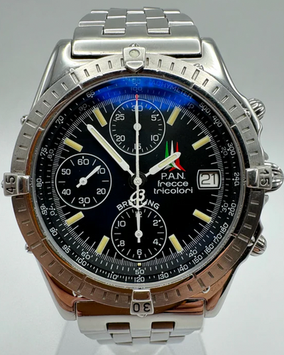 Breitling Chronomat Blackbird "Frecce Tricolor" L.E. 39MM Black Dial Steel Bracelet (13050.1)