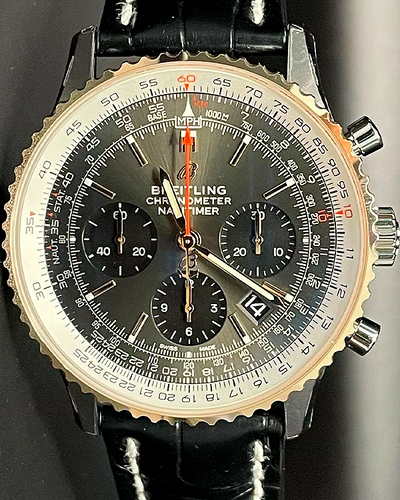 2021 Breitling Navitimer 1 B01 Chronograph 43MM Grey Dial Leather Strap (UB0121211F1P1)