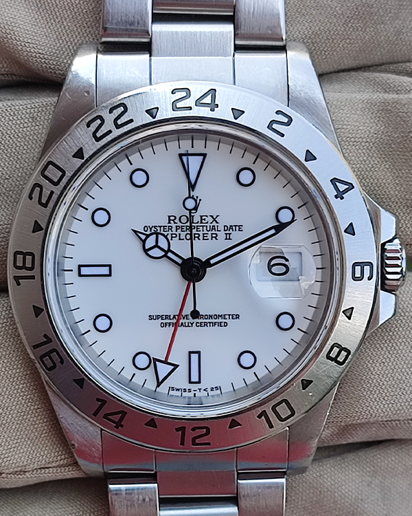 Rolex Explorer II "Polar" 40MM White Dial Oyster Bracelet (16570)