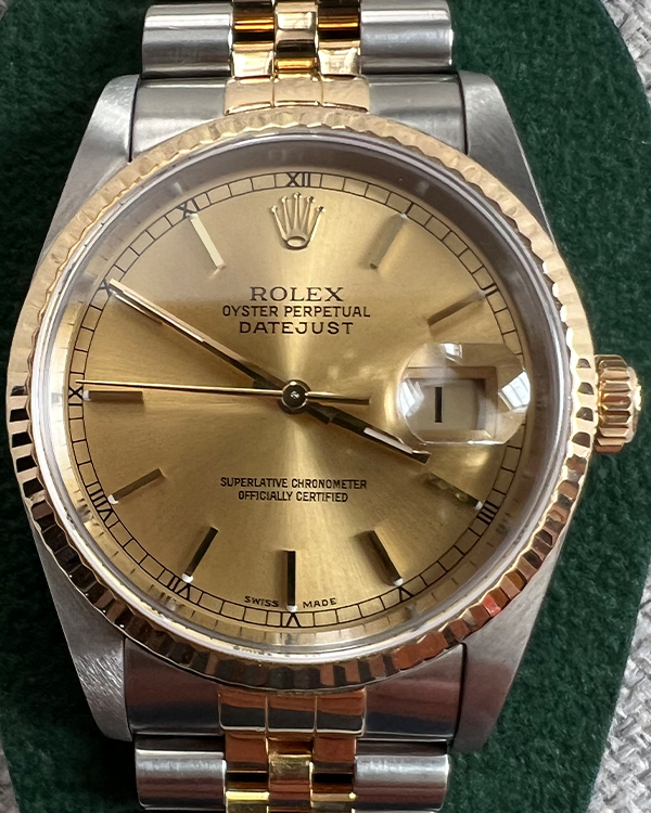 Rolex Datejust 36MM Champagne Dial Two-Tone Jubilee Bracelet (16233)