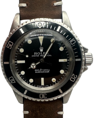 Rolex Submariner No Date 40MM Black Dial Aftermarket Leather Strap (5513)