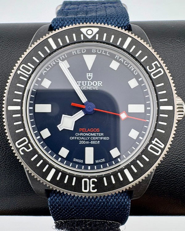 No Reserve - 2024 Tudor Pelagos FXD "Alinghi Red Bull Racing" 42MM Blue Dial Textile Strap (25707KN)