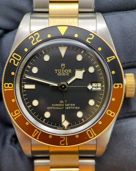 2022 Tudor Black Bay GMT S&G 41MM Black Dial Two-Tone Bracelet (79833MN)