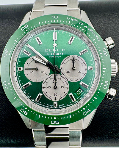 No Reserve - 2024 Zenith Chronomaster Sport "Yoshida Special Edition" 41MM Green Dial Steel Bracelet (03.3108.3600/57.M3100)