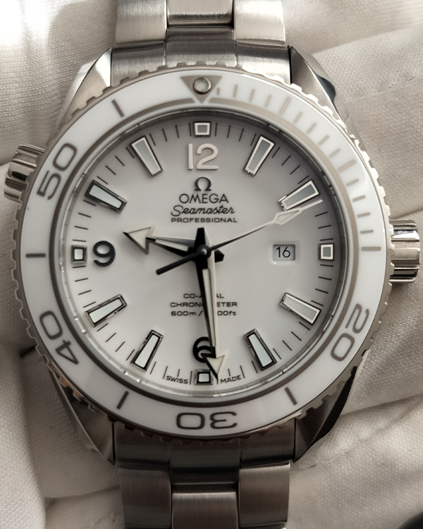 Omega Seamaster Planet Ocean 37.5MM White Dial Steel Bracelet (232.30.38.20.04.001)