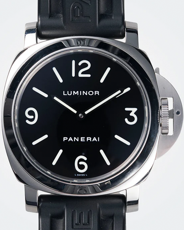 2003 Panerai Luminor Marina 44MM Black Dial Rubber Strap (PAM00112)