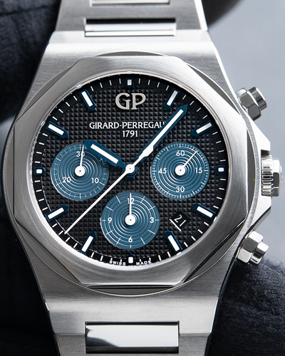 2019 Girard Perregaux Laureato 42MM Black Dial Steel Bracelet (81020-11-631-11A)