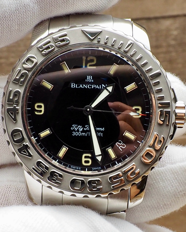 Blancpain Fifty Fathoms 40MM Black Dial Steel Bracelet (2200)