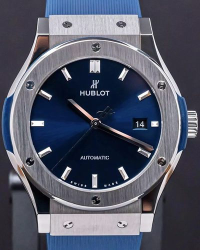 Hublot Classic Fusion 42MM Blue Dial Rubber Strap (542.NX.7170.RX)