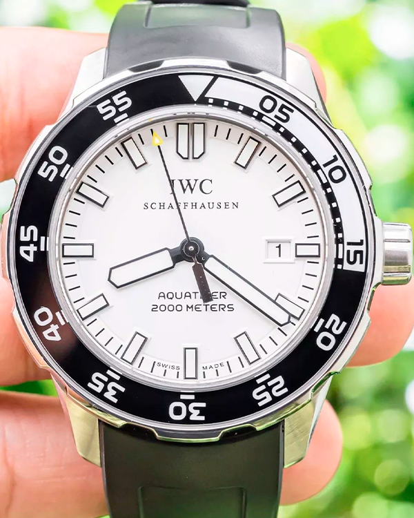 2015 IWC Schaffhausen Aquatimer Automatic 2000 44MM White Dial Rubber Strap (IW356811)