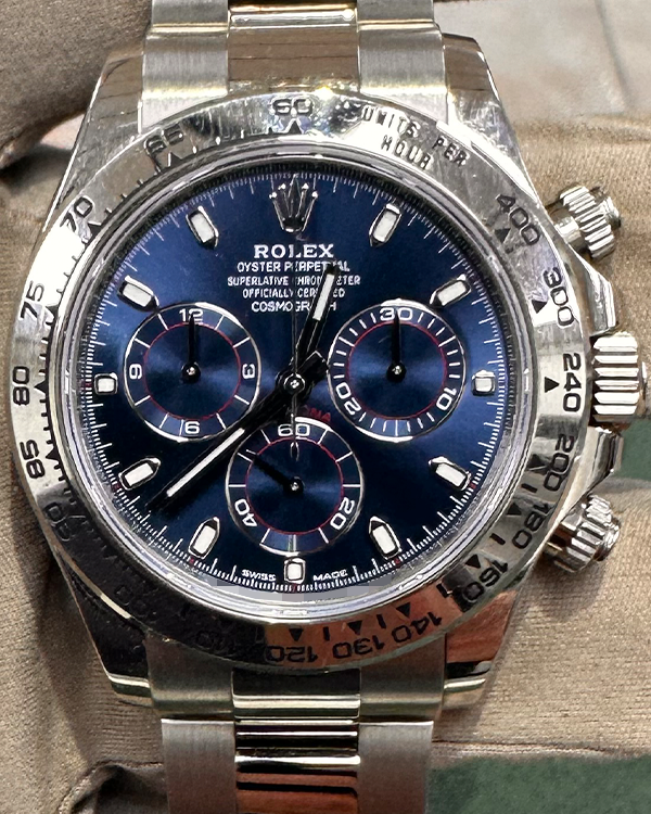 Rolex Cosmograph Daytona 40MM Blue Dial Oyster Bracelet (116509)