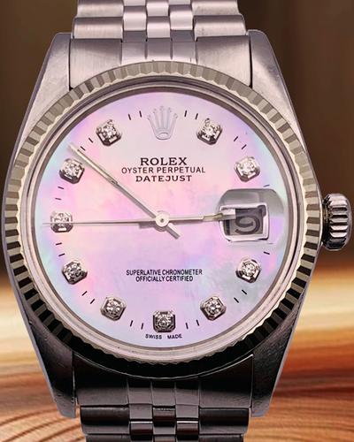 Rolex Datejust 36MM Aftermarket Mother-of-Pearl Dial Jubilee Bracelet (16014)