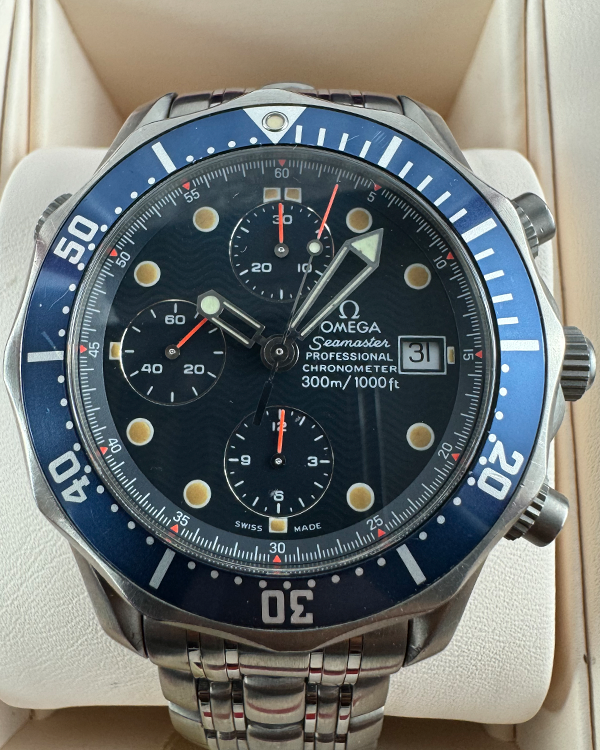 Omega Seamaster Diver 300M Chronograph 41.5MM Blue Dial Titanium Bracelet (2298.80)