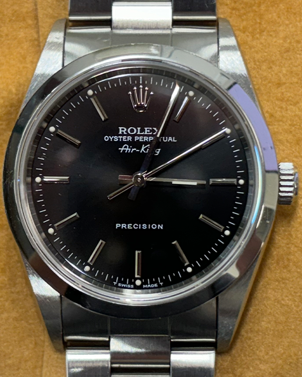 1999 Rolex Air-King 34MM Black Dial Oyster Bracelet (14000)