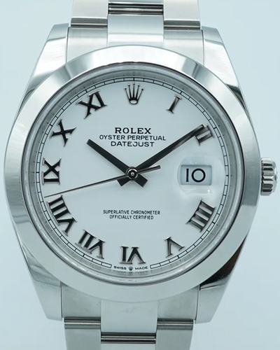 2024 Rolex Datejust 41MM White Dial Oyster Bracelet (126300)