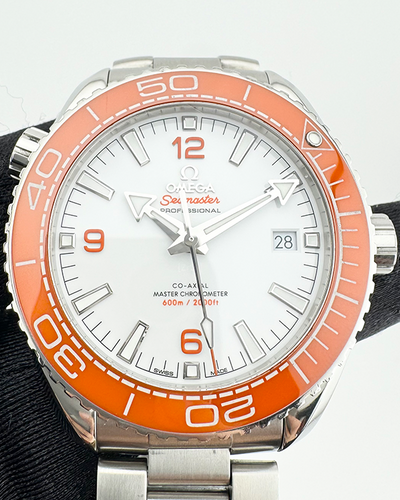 2021 Omega Seamaster Planet Ocean 600M "Creamsicle" 43.5MM White Dial Steel Bracelet (215.30.44.21.04.001)