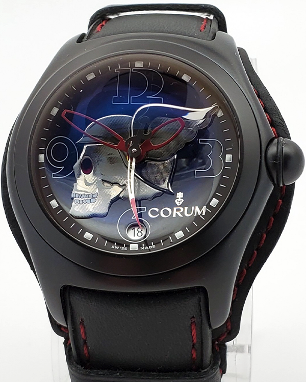 Corum Bubble "Night Flyer" L.E. 45MM Silver Dial Leather Strap (082.150.45)