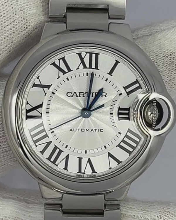 Cartier Ballon Bleu De Cartier 33MM Silver Dial Steel Bracelet (WSBB0044)